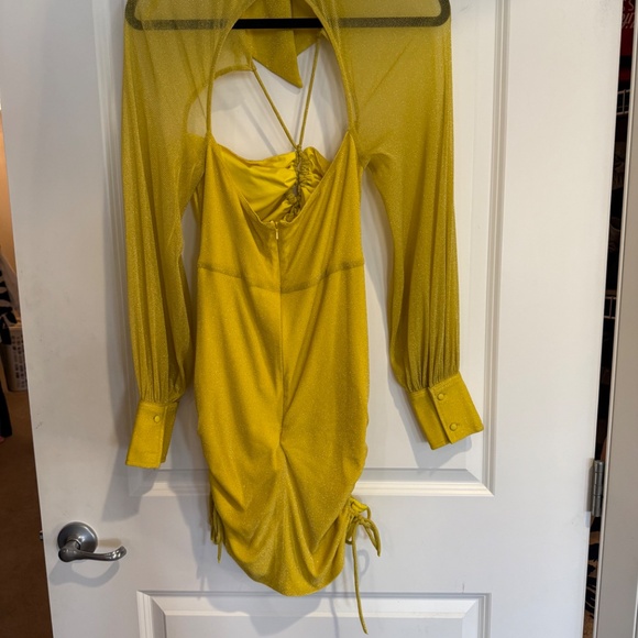 Alice McCall - new with tags attached; size 8 yellow long sleeve cutout mini - Picture 3 of 4